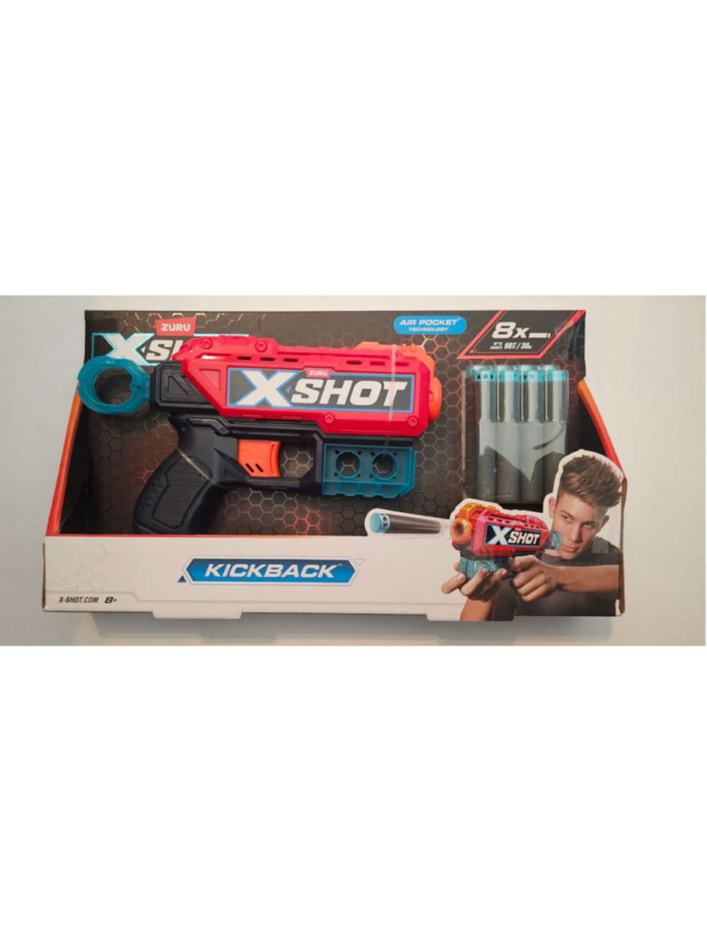 Boys Zuru X-Shot Kickback Toy Blaster One Size Red Black